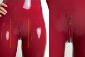 latex catsuit zippers